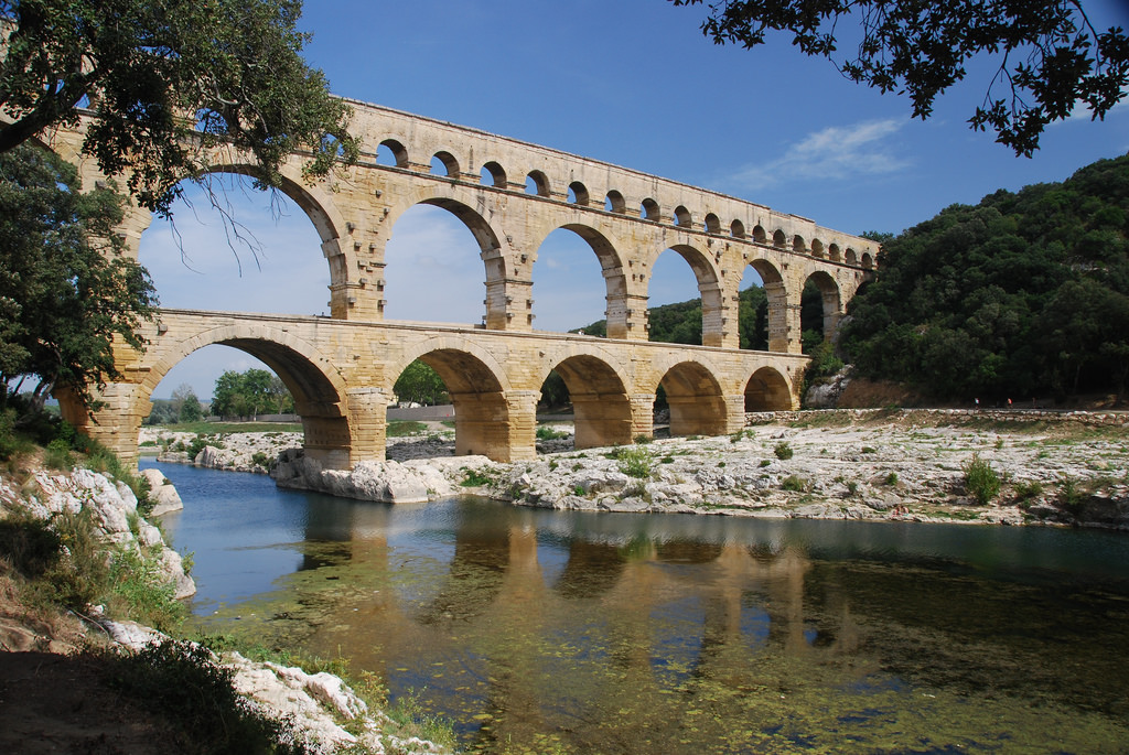 A Roman aqueduct